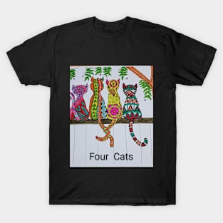 Four Cats T-shirt T-Shirt